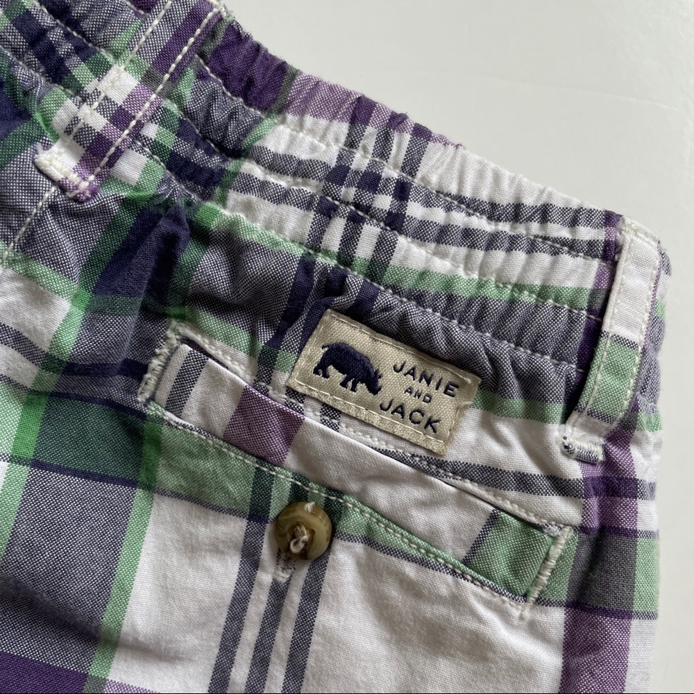 Janie and Jack Safari Prep plaid shorts - Picture 4 of 5
